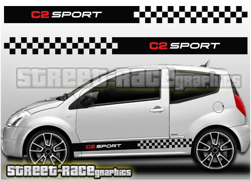 Citroen C2 racing stripes 002
