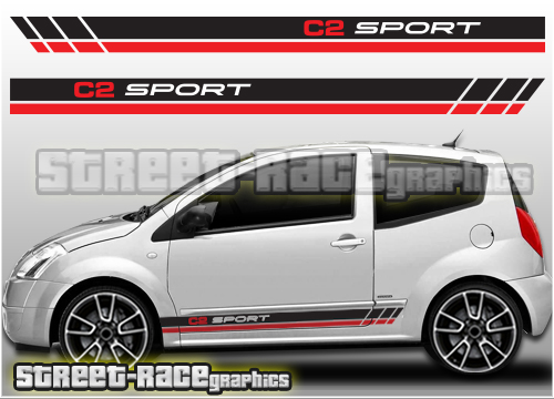 Citroen C2 racing stripes 008