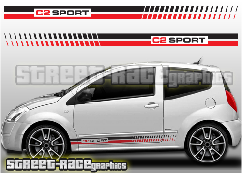 Citroen C2 racing stripes 009