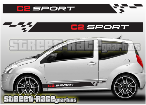 Citroen C2 racing stripes 012