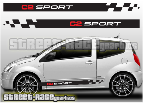 Citroen C2 racing stripes 013