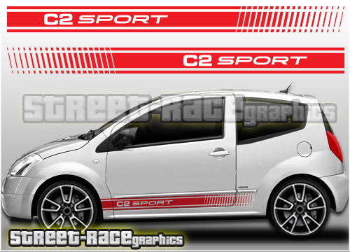 Citroen C2 racing stripes 014