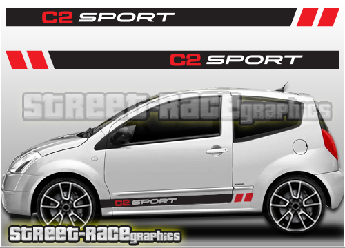 Citroen C2 racing stripes 015