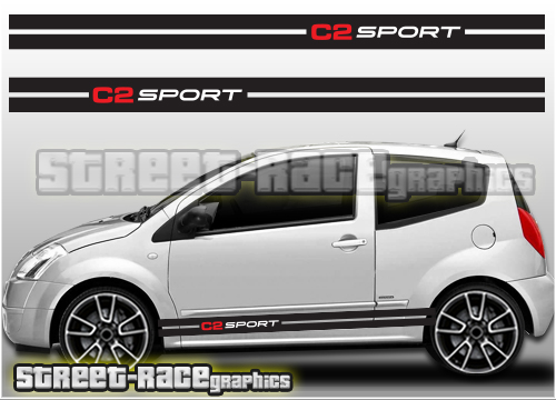 Citroen C2 racing stripes 016