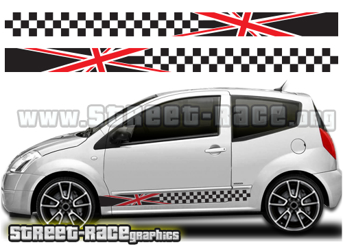 Citroen C2 - 018 Union Jack racing stripes
