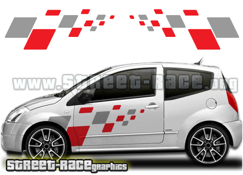 Citroen C2 - 022 - large side flag squares