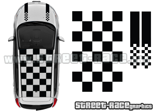 Citroen C2 OTT 007 roof squares & bonnet stripes