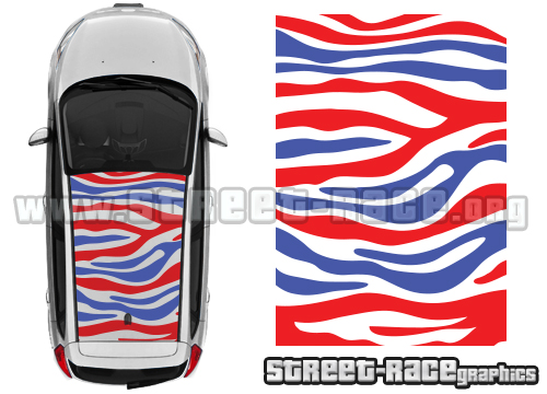 Citroen C2 OTT 014 roof Zebra graphics