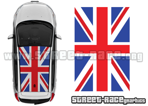 Citroen C2 OTT 019 Union Jack roof graphics