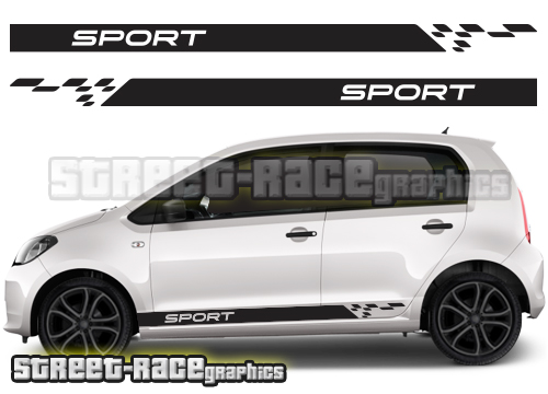 Skoda Citigo racing stripes 009 - sport