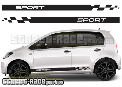 Skoda Citigo racing stripes 012 - sport