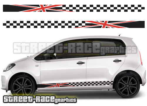 Skoda Citigo racing stripes 015 - Union Jack
