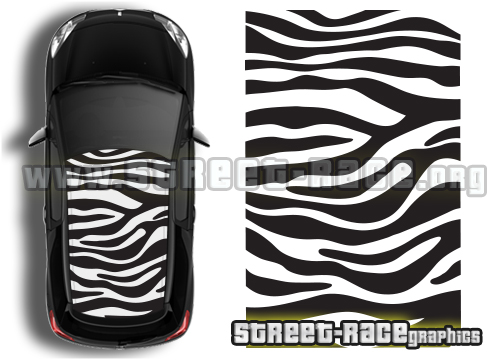 Citroen DS3 roof 056 Zebra graphics kit