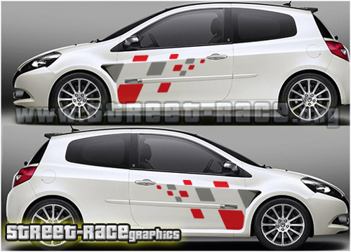 Renault Clio sides 048 - Sport squares stickers
