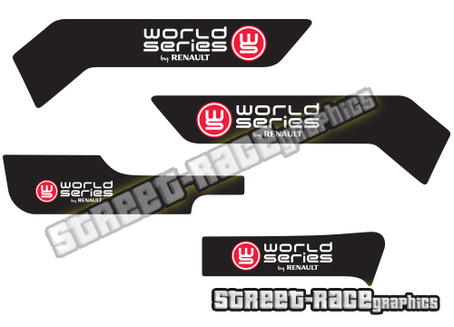 Renault Clio World Series door & front/rear stickers 041