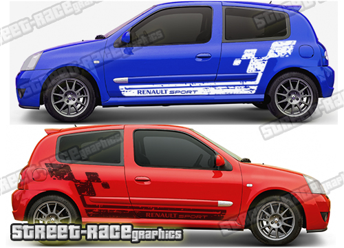 005 - Clio R3 MK1 & 2 rally SIDE sticker kit