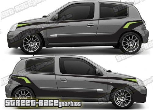011 - Renault Clio rally side stickers