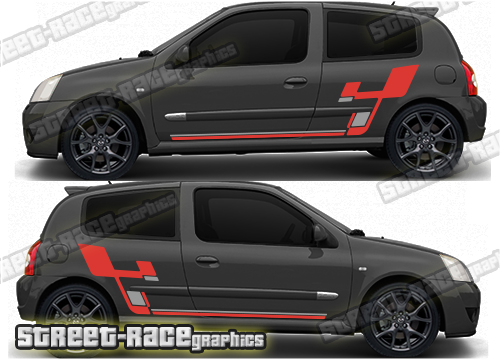 012 - Renault Clio rally side stickers