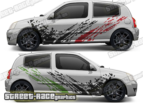 013 - Renault Clio rally side stickers
