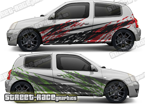 018 - Renault Clio rally side stickers
