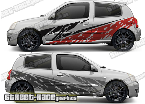 019 - Renault Clio rally side stickers