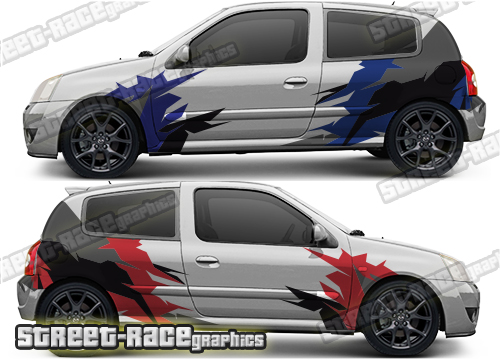 021 - Renault Clio rally side stickers