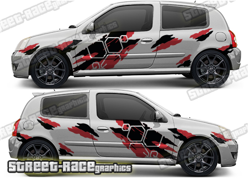 022 - Renault Clio rally side stickers