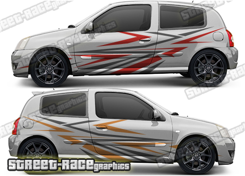 028 - Renault Clio rally side stickers