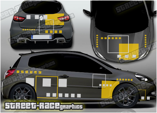 Renault Clio MK3 large 010 RS2 rally full stickers