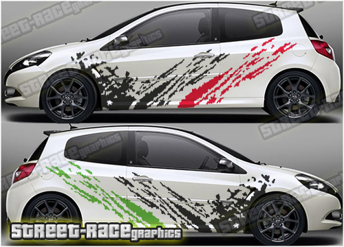 Renault Clio MK3 large 013 - rally side stickers