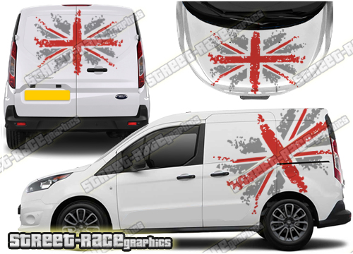 Ford Transit Connect FULL 016 Union Jack grunge
