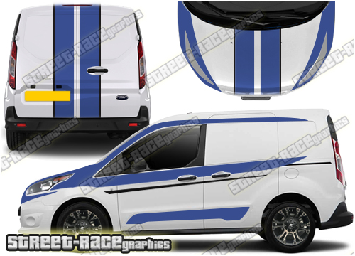 Ford Transit Connect M-SPORT Full stripes 032A (UK VERSION)