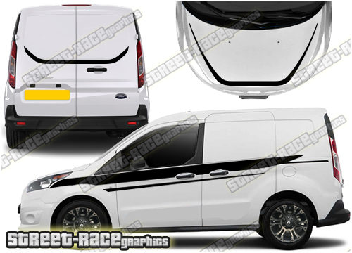 Ford Transit Connect M-SPORT Full stripes 035A (UK VERSION)