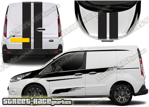 Ford Transit Connect M-SPORT Full stripes 041A (UK VERSION)