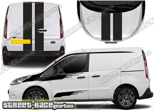 Ford Transit Connect M-SPORT Full stripes 047A (UK VERSION)