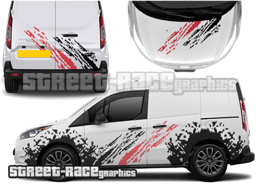 Ford Transit Connect FULL 001 mud splatter graphics