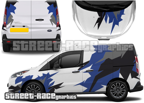 Ford Transit Connect FULL 004 camouflage graphics