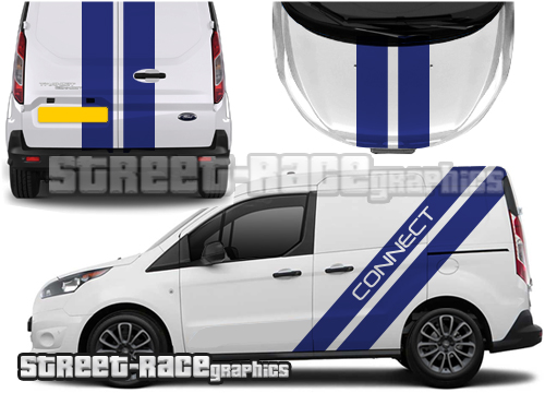 Ford Transit Connect FULL 007 ST racing stripes