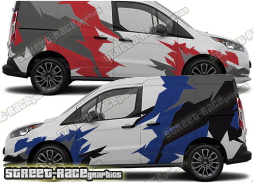 Ford Transit Connect Rally 010 camouflage graphics