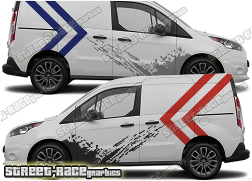 Ford Transit Connect Rally 014 mud splatter graphics