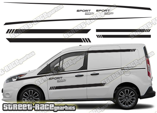 Ford Transit Connect 009 racing stripes