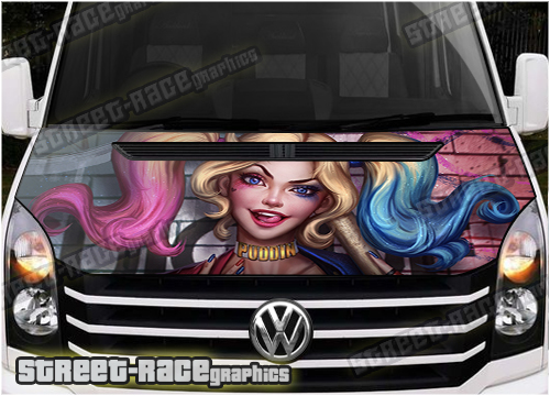 122 - VW Crafter / Mercedes Sprinter bonnet wrap (Harley Quinn)
