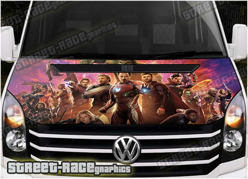 133 - VW Crafter / Mercedes Sprinter bonnet wrap (Avengers)