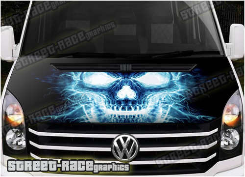 303 - VW Crafter / Mercedes Sprinter bonnet wrap (Skull)