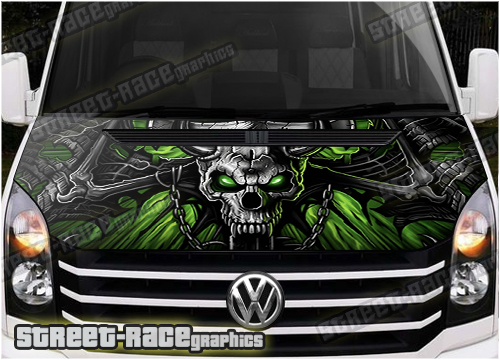 306 - VW Crafter / Mercedes Sprinter bonnet wrap (Skull)