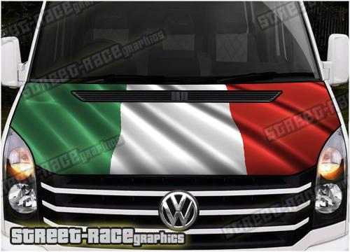 723 - VW Crafter / Mercedes Sprinter bonnet wrap (Italian flag)