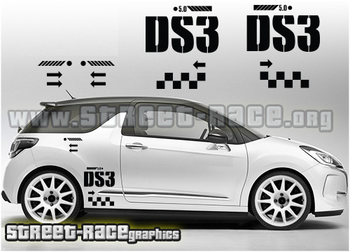 001 - Citroen DS3 side sticker kit