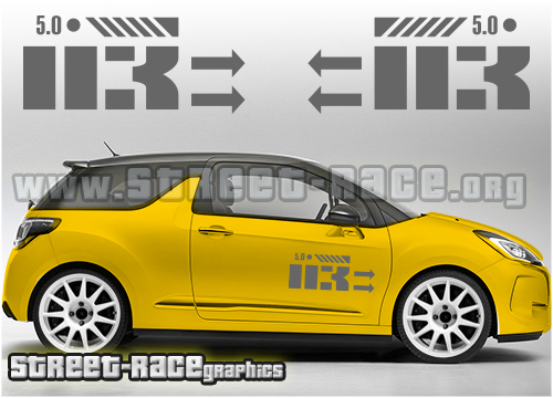 003a Citroen DS3 side sticker kit 'Plane Spirit'