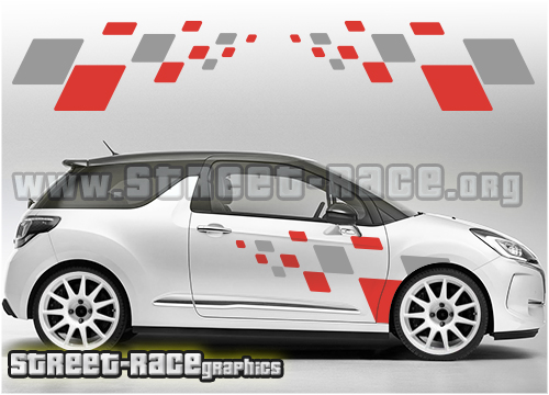 Citroen DS3 068 - large side flag squares
