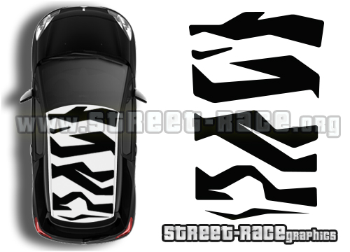 Citroen DS3 roof 055 Zebra graphics kit